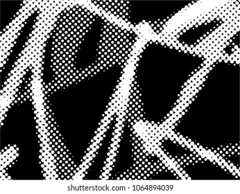 Simple abstract black and white drawing. Expressive drawing. Abstract Overlay Texture.