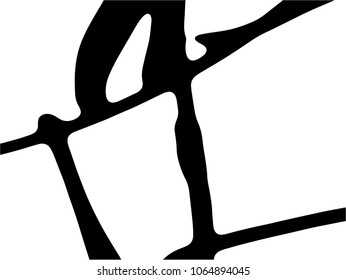 Simple abstract black and white drawing. Expressive drawing. Abstract Overlay Texture.