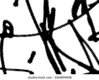 Simple abstract black and white drawing. Expressive drawing. Abstract Overlay Texture.