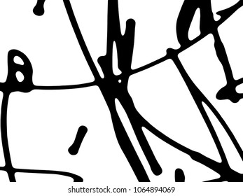 Simple abstract black and white drawing. Expressive drawing. Abstract Overlay Texture.
