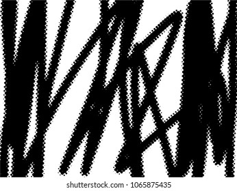 Simple abstract black and white drawing. Expressive drawing. Abstract Dots Overlay Texture.