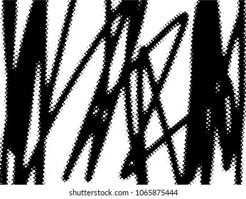 Simple abstract black and white drawing. Expressive drawing. Abstract Dots Overlay Texture.