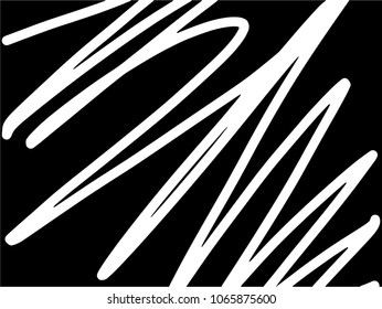Simple abstract black and white drawing. Expressive drawing. 
