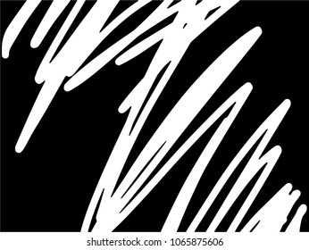 Simple abstract black and white drawing. Expressive drawing. 
