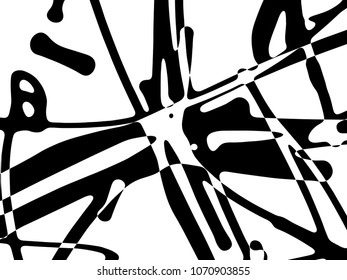 Simple abstract black and white drawing. Expressive drawing. Abstract Overlay Texture.