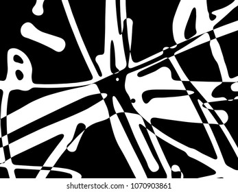 Simple abstract black and white drawing. Expressive drawing. Abstract Overlay Texture.