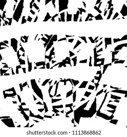 Simple abstract black and white drawing. Expressive drawing. Abstract Overlay Texture. Vector.