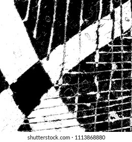 Simple abstract black and white drawing. Expressive drawing. Abstract Overlay Texture. Vector.
