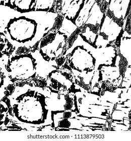 Simple abstract black and white drawing. Expressive drawing. Abstract Overlay Texture. Vector.
