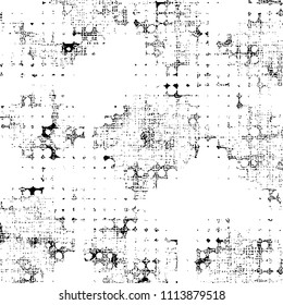 Simple abstract black and white drawing. Expressive drawing. Abstract Overlay Texture. Vector.