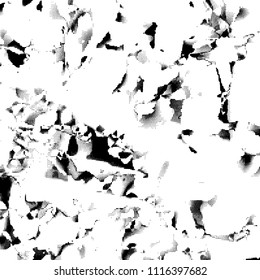 Simple abstract black and white drawing. Expressive drawing. Abstract Overlay Texture. Vector.