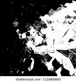 Simple abstract black and white drawing. Expressive drawing. Abstract Overlay Texture. Vector.
