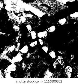 Simple abstract black and white drawing. Expressive drawing. Abstract Overlay Texture. Vector.
