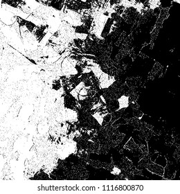 Simple abstract black and white drawing. Expressive drawing. Abstract Overlay Texture. Vector.