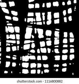 Simple abstract black and white drawing. Expressive drawing. Abstract Overlay Texture. Vector.
