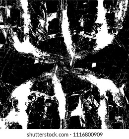 Simple abstract black and white drawing. Expressive drawing. Abstract Overlay Texture. Vector.