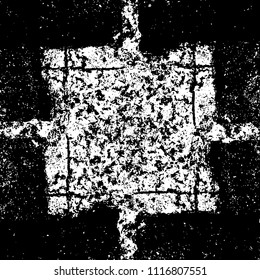 Simple abstract black and white drawing. Expressive drawing. Abstract Overlay Texture. Vector.