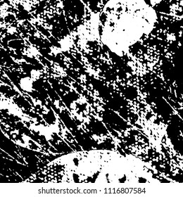 Simple abstract black and white drawing. Expressive drawing. Abstract Overlay Texture. Vector.