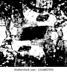 Simple abstract black and white drawing. Expressive drawing. Abstract Overlay Texture. Vector.