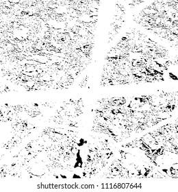 Simple abstract black and white drawing. Expressive drawing. Abstract Overlay Texture. Vector.