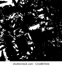 Simple abstract black and white drawing. Expressive drawing. Abstract Overlay Texture. Vector.