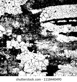 Simple abstract black and white drawing. Expressive drawing. Abstract Overlay Texture. Vector.