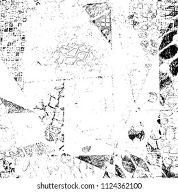 Simple abstract black and white drawing. Expressive drawing. Abstract Overlay Texture. Vector.