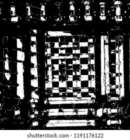 Simple abstract black and white drawing. Expressive drawing. Abstract Overlay Texture. Vector.