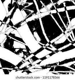 Simple abstract black and white drawing. Expressive drawing. Abstract Overlay Texture. Vector.