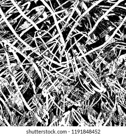 Simple abstract black and white drawing. Expressive drawing. Abstract Overlay Texture. Vector.
