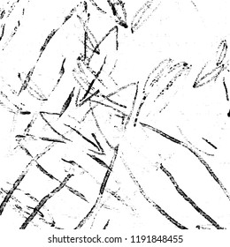 Simple abstract black and white drawing. Expressive drawing. Abstract Overlay Texture. Vector.