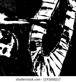 Simple abstract black and white drawing. Expressive drawing. Abstract Overlay Texture. Vector.