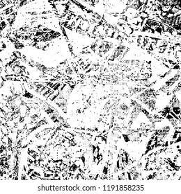 Simple abstract black and white drawing. Expressive drawing. Abstract Overlay Texture. Vector.