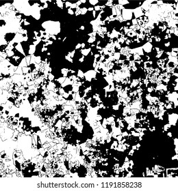 Simple abstract black and white drawing. Expressive drawing. Abstract Overlay Texture. Vector.