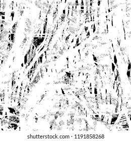 Simple abstract black and white drawing. Expressive drawing. Abstract Overlay Texture. Vector.