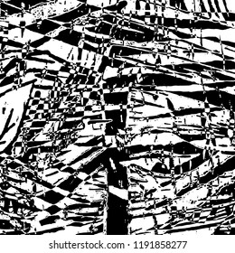 Simple abstract black and white drawing. Expressive drawing. Abstract Overlay Texture. Vector.