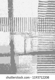 Simple abstract black and white drawing. Expressive drawing. Abstract Overlay Texture. Vector.