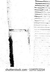 Simple abstract black and white drawing. Expressive drawing. Abstract Overlay Texture. Vector.