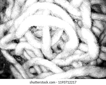 Simple abstract black and white drawing. Expressive drawing. Abstract Overlay Texture. Vector.