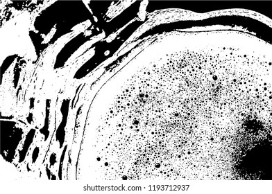 Simple abstract black and white drawing. Expressive drawing. Abstract Overlay Texture. Vector.