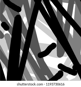 Simple abstract black and white drawing. Expressive drawing. Abstract Overlay Texture. Vector.
