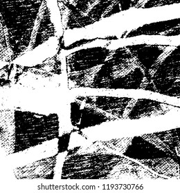 Simple abstract black and white drawing. Expressive drawing. Abstract Overlay Texture. Vector.