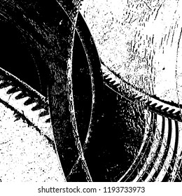 Simple abstract black and white drawing. Expressive drawing. Abstract Overlay Texture. Vector.