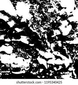 Simple abstract black and white drawing. Expressive drawing. Abstract Overlay Texture. Ink Print Distress Background . Vector.  Grunge Texture. 