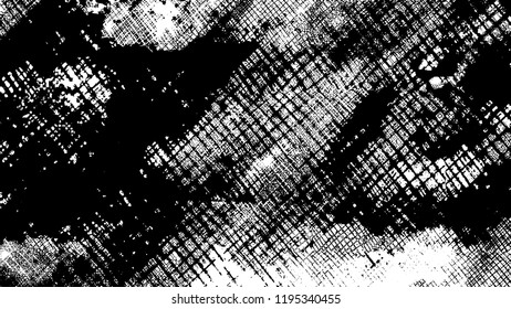 Simple abstract black and white drawing. Expressive drawing. Abstract Overlay Texture. Ink Print Distress Background . Vector.  Grunge Texture. 