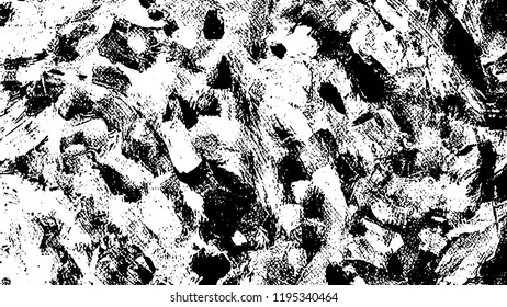 Simple abstract black and white drawing. Expressive drawing. Abstract Overlay Texture. Ink Print Distress Background . Vector.  Grunge Texture. 