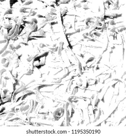 Simple abstract black and white drawing. Expressive drawing. Abstract Overlay Texture. Ink Print Distress Background . Vector.  Grunge Texture.