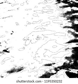 Simple abstract black and white drawing. Expressive drawing. Abstract Overlay Texture. Ink Print Distress Background . Vector.  Grunge Texture.