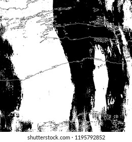Simple abstract black and white drawing. Expressive drawing. Abstract Overlay Texture. Vector.