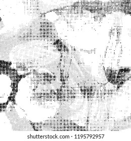 Simple abstract black and white drawing. Expressive drawing. Abstract Overlay Texture. Vector.